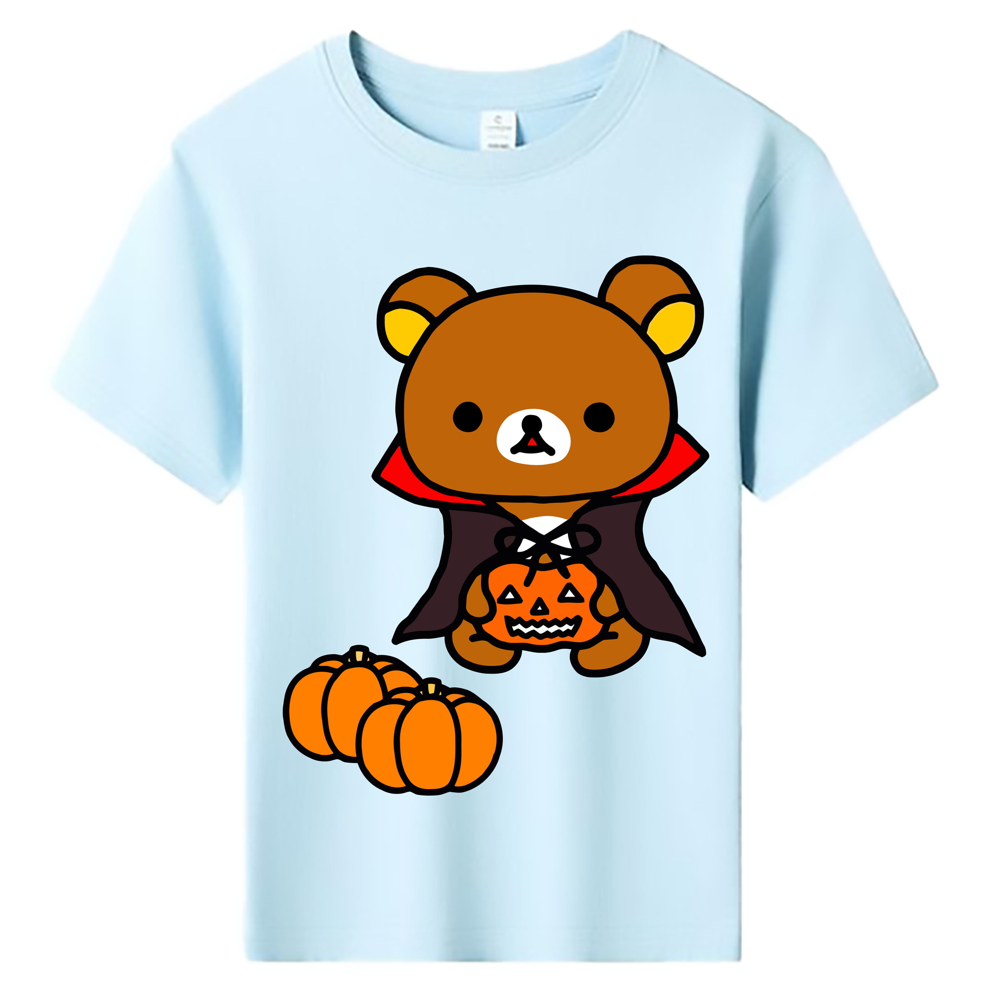 （画像用） リラックマ リラックマ キイロイトリ Rilakkuma Korilakkuma Kiiroitori 綿100％キッズTシャツ（フロントプリント）